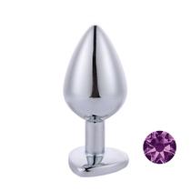 Plug Anal Prateado Com Coração Na Base MPA1308-P Sex Toy Plug Anal Prateado Com Coração Na Base MPA1308-P Sex Toy