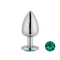 Plug Anal Prateado com Joia na Base Mpa1301-g Sex Toy Plug Anal Prateado com Joia na Base Mpa1301-g Sex Toy