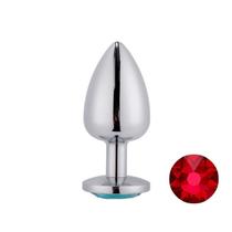 Plug Anal Prateado com Joia na Base Mpa1301-g Sex Toy Plug Anal Prateado com Joia na Base Mpa1301-g Sex Toy