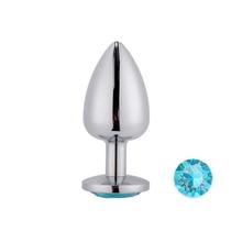 Plug Anal Prateado com Joia na Base Mpa1301-g Sex Toy Plug Anal Prateado com Joia na Base Mpa1301-g Sex Toy