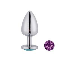 Plug Anal Prateado com Joia na Base Mpa1301-g Sex Toy Plug Anal Prateado com Joia na Base Mpa1301-g Sex Toy