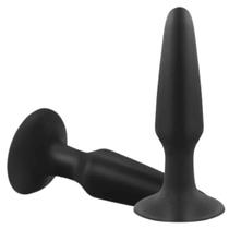Plug Anal Preto com Ventosa de Silicone 13,5cm x 2,5cm Plug Anal Preto com Ventosa de Silicone 13,5cm x 2,5cm