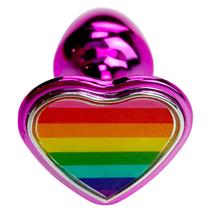 Plug Anal Pride Arco Íris Lgbtqiap+ Formato de Coração - HARD