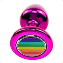 Plug Anal Pride Arco Íris Tamanho Médio Alargador