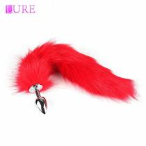 Plug Anal Rabo de Raposa Luxo - Vermelho