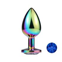 Plug Anal Rainbow de Aço com Joia Sex Toy
