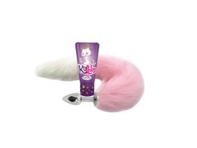 Plug anal raposa metal iniciante pequeno + anestesico anal dessensibilizante