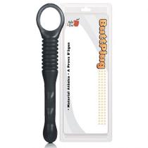 Plug Anal Rod corpo estreito e sinuoso 19cm cor Preto - Sex shop