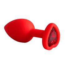 Plug Anal Silicone Kit 3 Unidades (1P, 1M e 1G) Formato Coração Aveludado Joia na Base Sex Shop Plug Anal Silicone Kit 3 Unidades (1P, 1M e 1G) Formato Coração Aveludado Joia na Base Sex Shop
