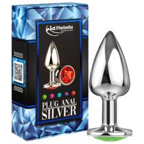 Plug anal silver pedra azul - la Pimenta