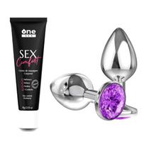 Plug Anal Tamanho M + Sex Comfort Lubrificante Anal 15g - Sexy Import