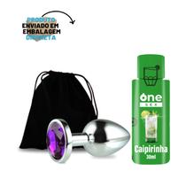 Plug Anal Tamanho P Gel Lubrificante Íntimo Com Sabor 30ml One Sex