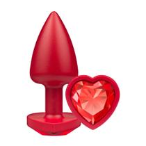 Plug anal touch com joia coração estimulador anal sex shop