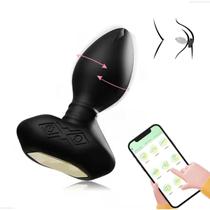 Plug Anal Vibrador e Rotação 360º Potente Prazer Estimulação