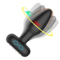 Plug Anal Vibratório Com App Em Silicone Com Rotação 360
