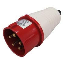 Plug Blindado 3 Polos + Neutro + Terra 32A 415V Vermelho TLP32453 Metaltex