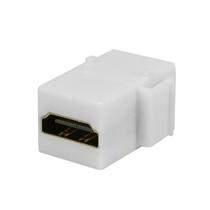 Plug Branco Keystone HDMI Fêmea Emenda para Cabos 1.3 1.4 e 2.0 Tomada Espelho Chip SCE 062-9668