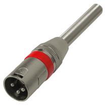 Plug Cannon Macho Vermelho Corpo Metálico com Mola