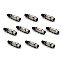 Plug Canon Fêmea 3 Polos 10 Unidades