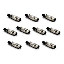 Plug Canon Fêmea 3 Polos 2 Unidades