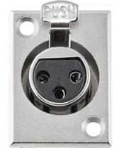 Plug Canon Fêmea Painel C/trava Metal Plug Canon Fêmea Painel C/trava Metal