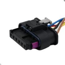 Plug Chicote 06 Vias Motor Atuador Fechadura da Porta VW Audi 6 Vias Femea Preto