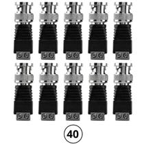 Plug Conector Adaptador Bnc Borne Conex 1000 Intelbras 40 Unidades Cftv Cameras Vigilancia