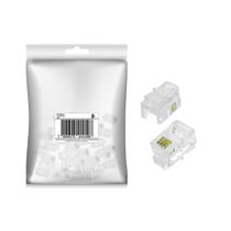 Plug Conector Alta Qualidade - Rj12 Pacote 100 Peças