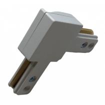 Plug conector emenda trilho eletrificado l 90 branco delis