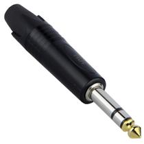 Plug Conector P10 Stereo Estéreo Ponta Banhada A Ouro Hjh