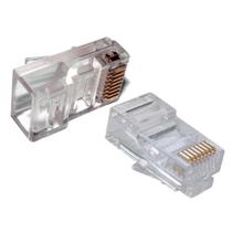 Plug Conector RJ45 Macho Cat 5e 8 vias - Crimpar Plug Conector RJ45 Macho Cat 5e 8 vias - Crimpar