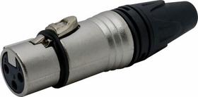 Plug Conector Xlr Canon Femea Metal Niquelado Q-283 Csr