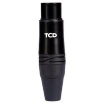 Plug Conector XLR Fêmea TCD XLR3F-B 3 Pinos Profissional