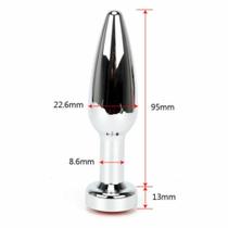 Plug Cônico Metal com Jóia 13 x 2,26 cm Plug Cônico Metal com Jóia 13 x 2,26 cm