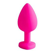 Plug Corporal Decorativo em Silicone com Base em Coração Tamanho P