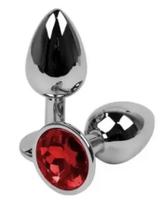 Plug de metal com pedra tamanho p