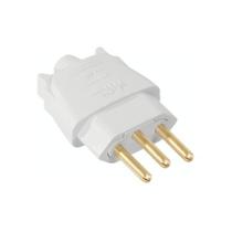 Plug De Tomada (flecha) Pino Macho 3p 20a Retangular Branco Mectronic