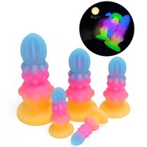 Plug Dildo Luminoso Unissex com Ventosa