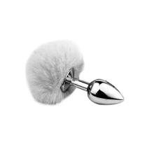 Plug em metal tamanho pequeno com Pompom Colorido Plug em metal tamanho pequeno com Pompom Colorido