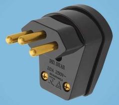 Plug Fame Padrao Macho 2p+t 20a 90 Preto