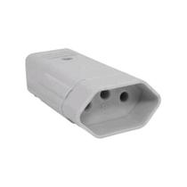 Plug Fêmea 10a Reto 2p+t Branco - 5 Peças Plug Fêmea 10a Reto 2p+t Branco - 5 Peças