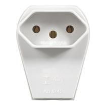 Plug Fêmea 2 P+T 10A Branco Com Prensa Cabo Pezzi Plug Fêmea 2 P+T 10A Branco Com Prensa Cabo Pezzi