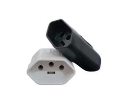 Plug femea 2p 10a pr/br ref 57412/953 tramontina