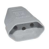 Plug Fêmea 2P + 1T 10A Branco Unid - Luster