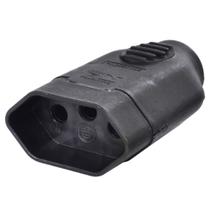 Plug Fêmea 2P+T 20A - 250V Preto Ilumi