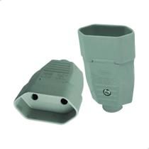 Plug Fêmea Colorido Cinza 10A/250V 1501.101 OP24 - Radial Plug Fêmea Colorido Cinza 10A/250V 1501.101 OP24 - Radial