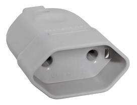 Plug Fêmea Com Acoplador Cinza - Tramontina Plug Fêmea Com Acoplador Cinza - Tramontina