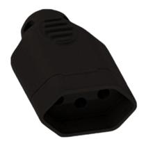 Plug Fêmea Com Prensa Cabo 2p+t 20a Preto 1423 - Ilumi