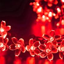 Plug-in vermelho String Lights JACUXLSS Cherry Blossom 100 LED de 10 m
