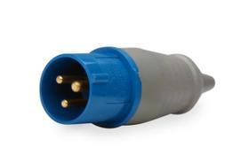 Plug Industrial 2P+T 16A 220V IP44 Azul Soprano